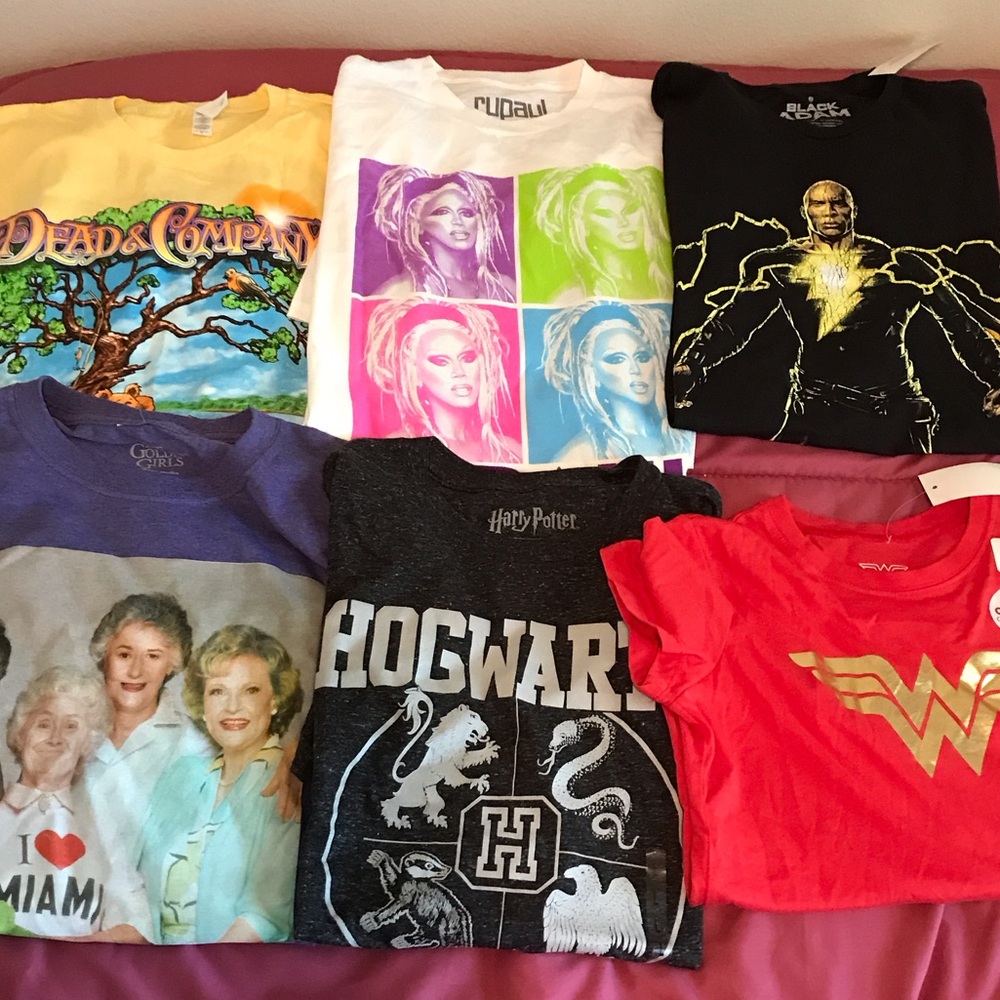 6 new graphic tee bundle